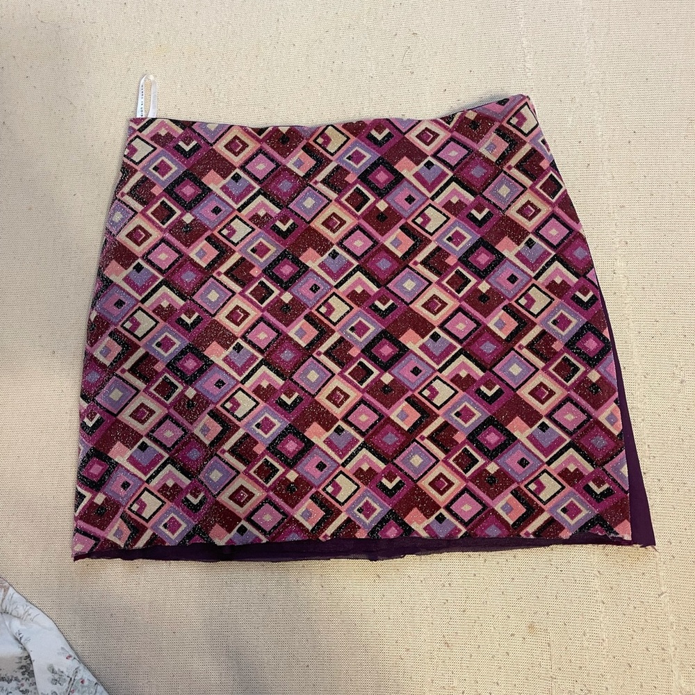 Abstract Square/Diamond Mini skirt